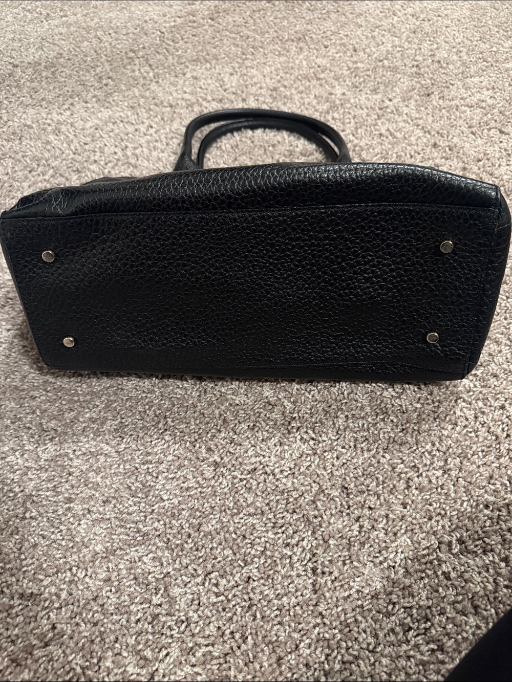 kate spade Black Pebbled Leather Double-Handle Satchel with Tassel - Picture 3 of 5